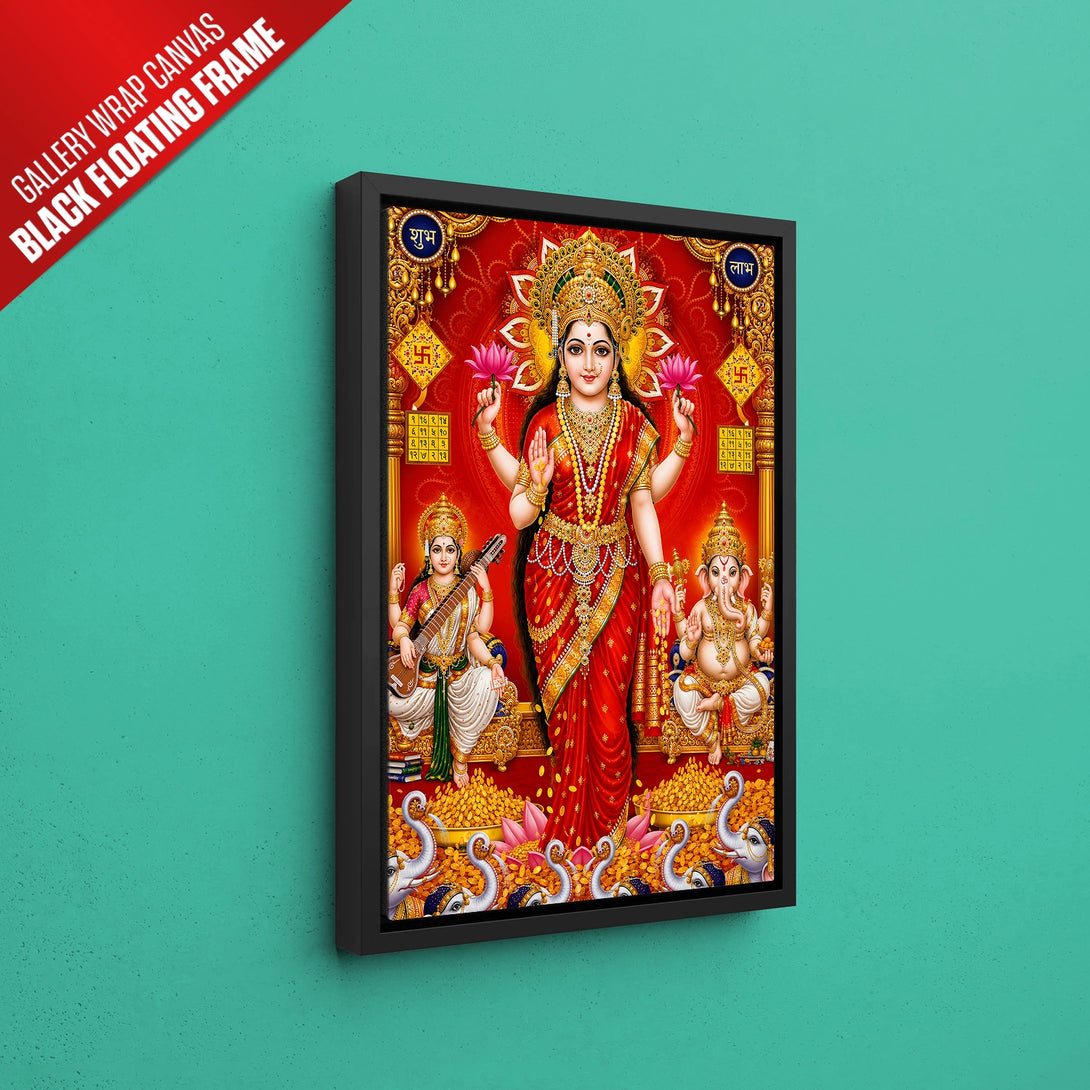 Standing Mahalaxmi With Saraswati And Ganesha – Ritwikas