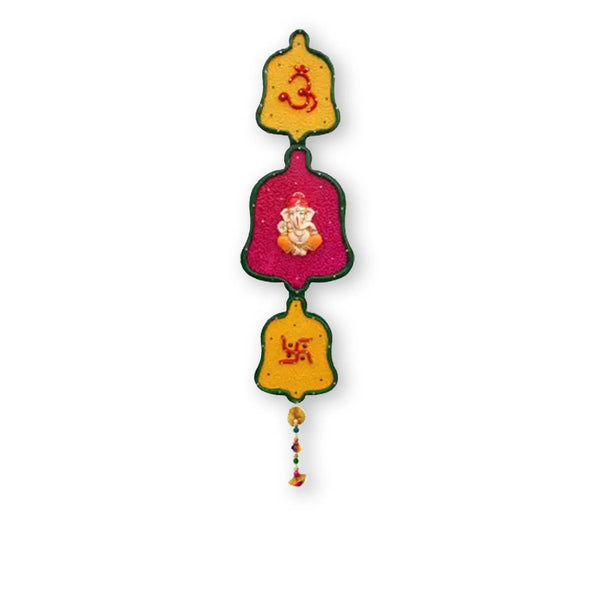 Yellow Pink Door Hanging Ganesha