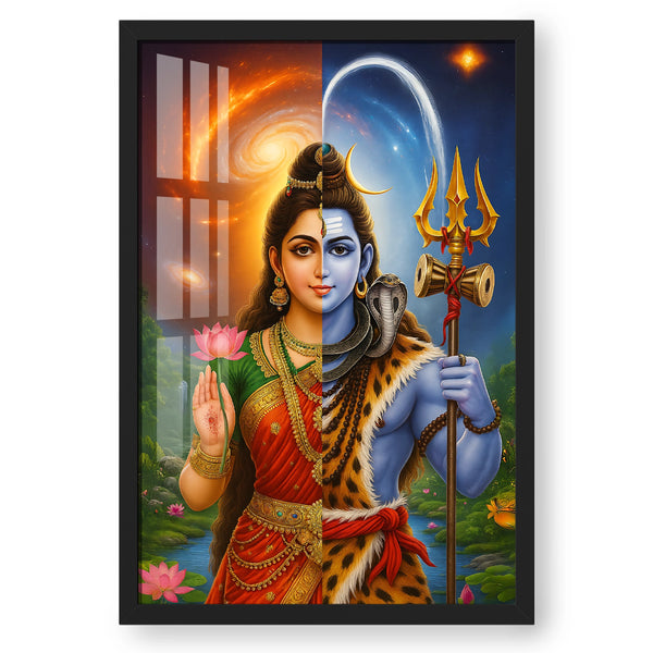 Eternal Balance: Shiva & Shakti Art