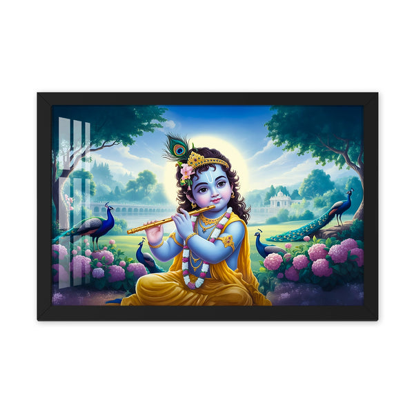 Divine Melody – Bal Krishna Playing Flute