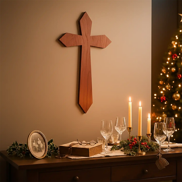 Decorative Wooden MDF Jesus Cross Symbol Wall Hanging