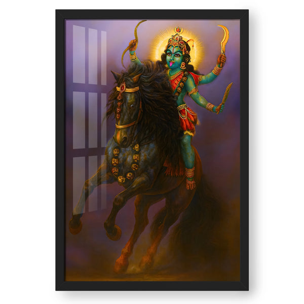 Chandi Kali Mata on Horse Artwork
