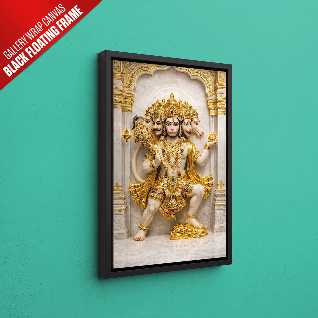 Panchmukhi Hanuman - Marble Style Artwork – Ritwikas