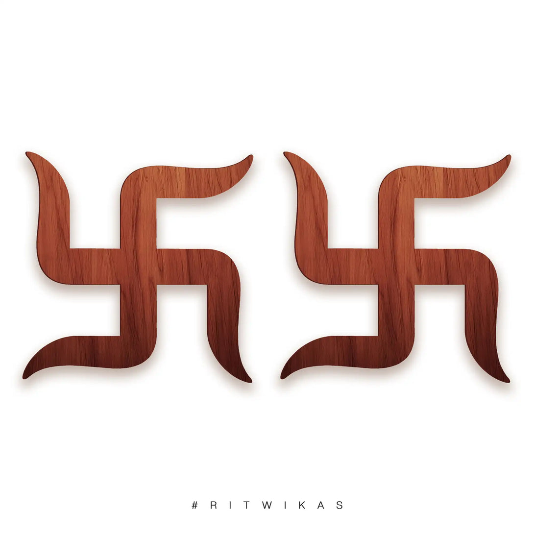 Wooden Swastika/Sathya/Swastika Symbol Wall Hanging – Ritwikas