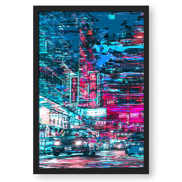 Urban Busy City Roads Psychedelic