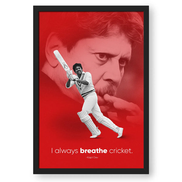 Kapil Dev Breaths Cricket Wall Art