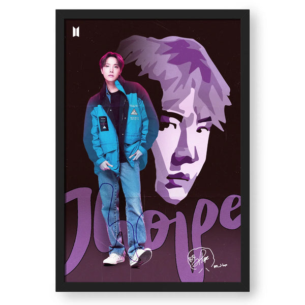 J-Hope (BTS) Backdrop Signed Portrait