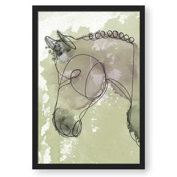 Horse Face Line Art