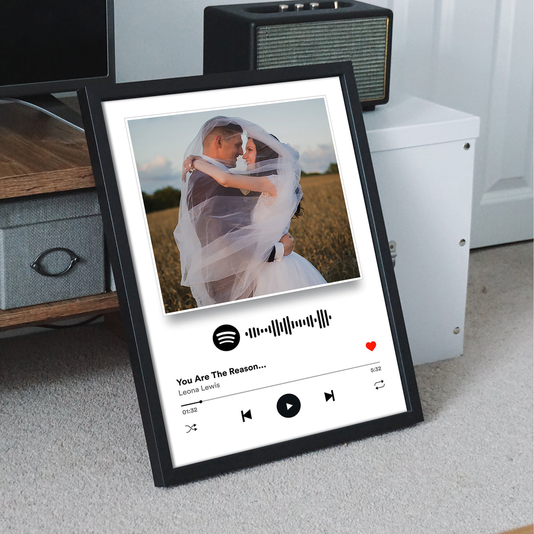 Spotify Code On Frame Personalized Rectangular Music Frame with Scannable Spotify QR Code Wi ...