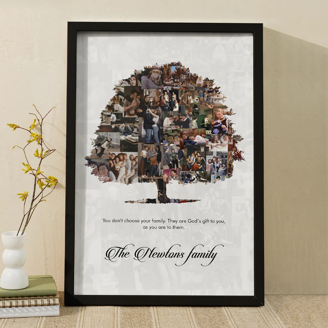 Personalized Family Tree Collage With Message – Ritwikas