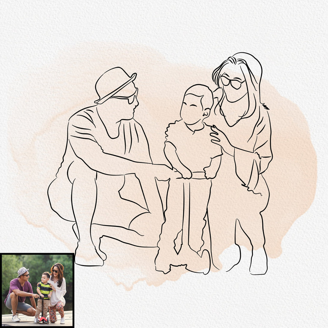 Face Less Frame Personalized Photo Frame of Exclusive Lineart Faceless Portrait with C ...